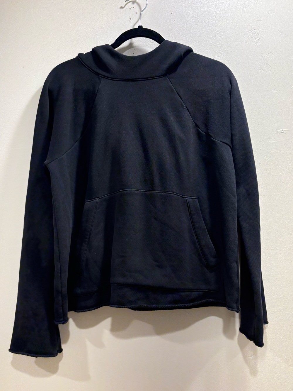 Athleta Women's Black Cowl Neck Hoodie Pullover Sweatshirt Medium